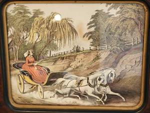 lot 137 image: Burlwood Frame Speeding Coach Carriage