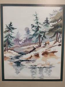 lot 138 image: Cross Stitch Winter Scape