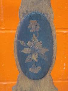 lot 70 image: Charming Vintage Hand-Carved Accent Chair