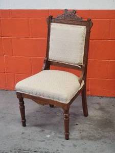 lot 77 image: Amazing Vintage Hand-Carved Accent Chair