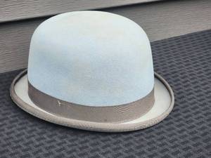 lot 30B image: Handmade Welsh Vintage Bowler Hat - Grey - 6 78