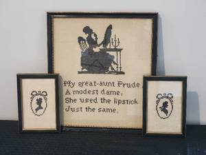 lot 192 image: Charming Antique Needlepoint Collection (3)