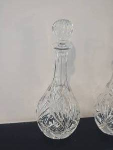 lot 204 image: Sparkling Cut Crystal Decanters (3)