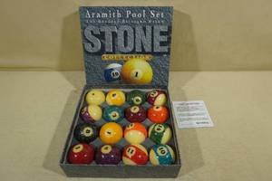 lot 34 image: Aramith Pool Ball Set Stone Collection