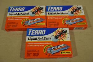 lot 151 image: 3 6-Packs Terro Liquid Ant Baits