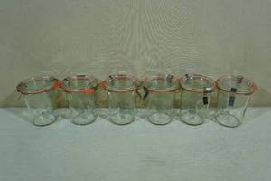 lot 189 image: 6 Weck 760 Mini Mold Jars