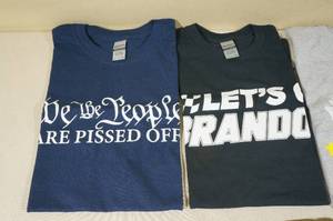 lot 90 image: 5 Novelty Political T-Shirts - Pro-TrumpAnti-Biden - Size Medium