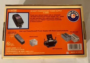 lot 43 image: Lionel 180 Watt Powerhouse Power Supply