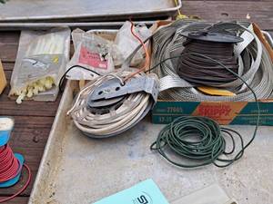 lot 932 image: Lot of  Misc. Electrical Wire and Fasteners