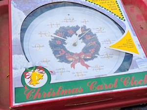 lot 966 image: 12 Christmas Carol Wall Clock (New)