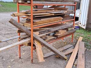 lot 188 image: Commercial Metal Shelving Unit 3-tier 100x20x65