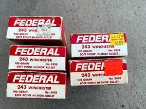 lot 85 image: Federal 243 Winchester Boxes & Casings
