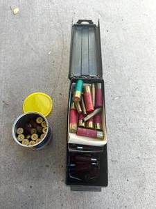 lot 109 image: Ammo Box & 12 Gauge Shells