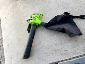 lot 128 image: Greenworks Electric BlowerMulcher with Bag
