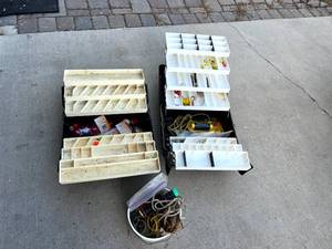 lot 135 image: Tackle Boxes & Fishing Supplies
