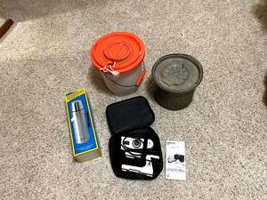 lot 172 image: Mixed Lot - Bait Buckets, Travel Steam IronHair Dryer & Thermos