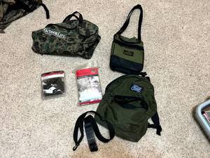 lot 175 image: Camouflage Packs, Cords & JacketPant Set