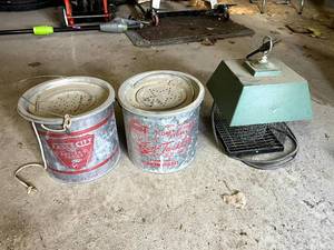 lot 275 image: Vintage Bait Buckets & Bug Zapper