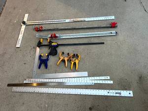 lot 308 image: Clamps, Squares & Straight Edges