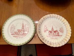 lot 362 image: Vintage Church Plates - Hatton ND & Northwood ND
