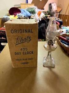 lot 410 image: Vintage Schatz 400 Day Clock & Lantern