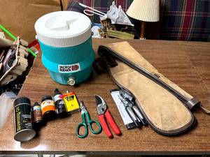 lot 444 image: Water Jug, Gun Cleaners & Misc