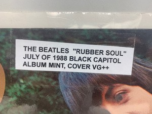 lot 1 image: The Beatles Rubber Soul Black Label Vinyl Record