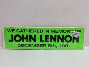 lot 39 image: Original Sticker We Gathered in Memory of John Lennon Dec.8th 1981 