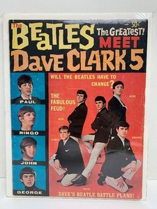 lot 52 image: Vintage Teen Magazine THE BEATLES The Greatest Meet Dave Clark 5
