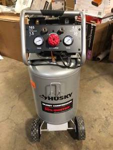 lot 10 image: Husky 20 Gal. Vertical Electric-Powered Silent Air Compressor    Customer Returns See Pictures