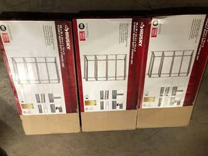 lot 19 image: Lot of 3 Husky 5-Tier Heavy Duty Steel Garage Storage Shelving Unit in Silver (48 in. W x 78 in. H x 24 in. D)   Customer Returns See Pictures