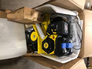 lot 29 image: Champion Power Equipment 22 in. 212cc 4-Stroke Gas Garden Front Tine Tiller with Forward and Reverse   Customer Returns See Pictures