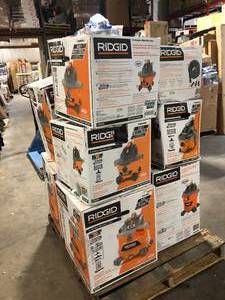 lot 1 image: Pallet of Assorted WetDry Shop Vacs Various Sizes and Conditions Customer Returns See Pictures