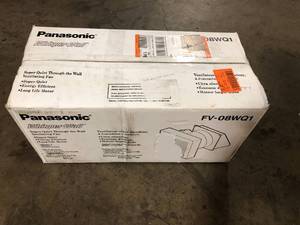 lot 44 image: Panasonic WhisperWall 70 CFM Wall Exhaust Bath Fan, ENERGY STAR   Customer Returns See Pictures