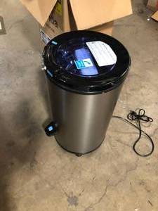 lot 48 image: Panda 0.6 cu. ft. 120-Volt Gray Electric Stainless Steel Portable Spin Dryer, 3200 RPM  Customer Returns See Pictures