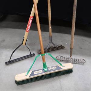 lot 85 image: QUICKIE JOBSITE BROOM AND CRAFTSMAN WEED CUTTER PLUS