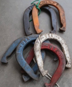 lot 104 image: VINTAGE HORSE SHOES