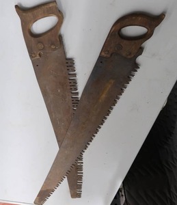 lot 109 image: 2 LARGE  LONG VINTAGE SAWS