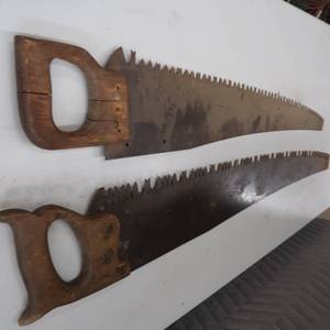 lot 112 image: TWO LONG SAWS