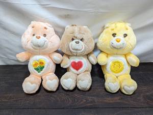 Three Vintage Care Bears