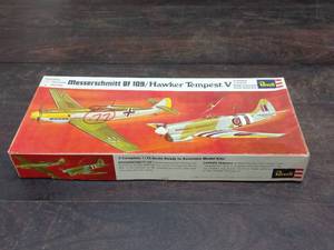 Vintage Revell Messerschmitt Bf 109  Hawker Tempest V Model Plane Kit