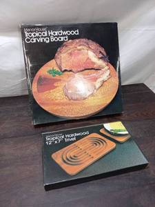 Two Manor House Tropical Hardwood Items