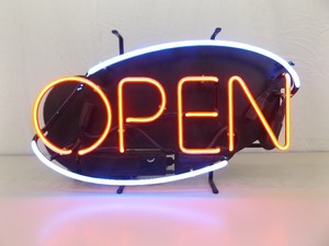 Authentic WORKING Neon Lighted Open Sign