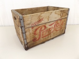 Vintage Wood Pepsi Soda Pop Crate