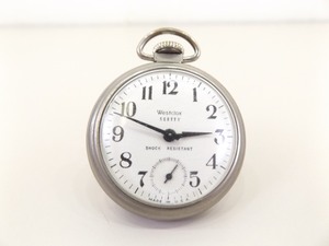 Vintage WORKING Westclox Scotty Pocket Watch in Display Case