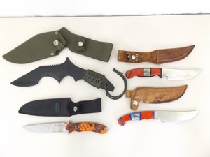 Collection of Sheathed Fixed Blade Knives