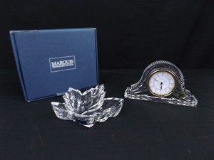 Waterford Collectible Clock and Maple Leaf Candy Dish