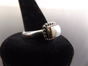 NEW in Original Box SILPADA .925 Sterling Silver Button Pearl Ring Size 8.25