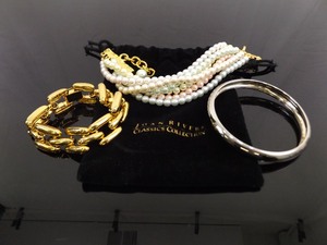 AS NEW 3 Joan Rivers Pearl, Gold Toned, and Silver Toned Bracelets