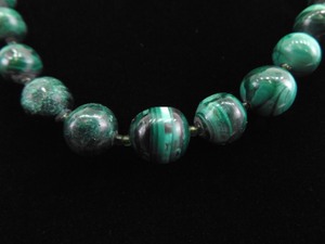 Authentic 20 Malachite Bead Necklace
